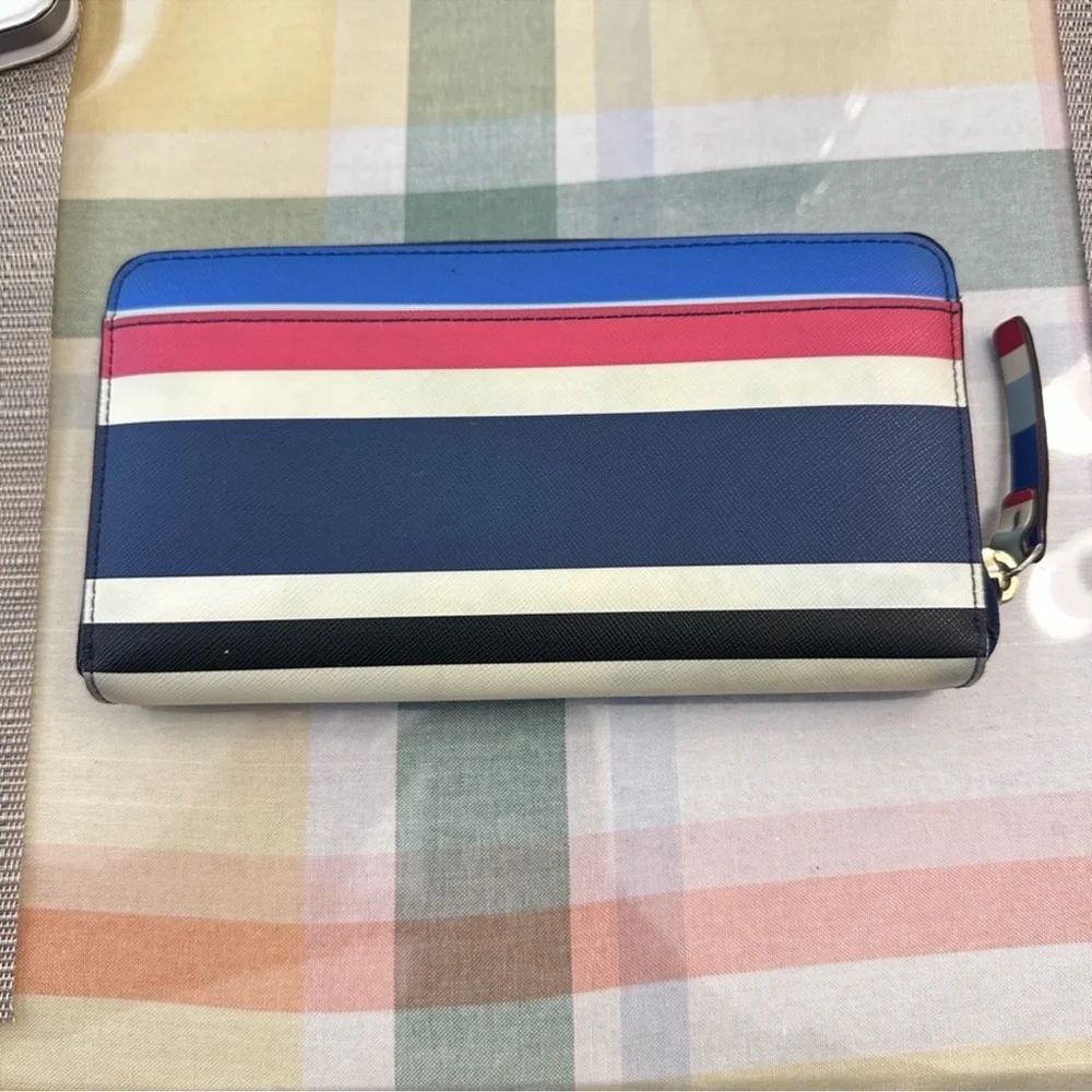 Kate Spade Laurel Way Neda Continental Striped Wallet - Picture 2 of 11